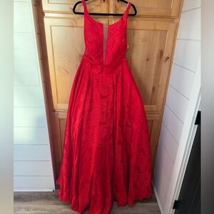 Sherri Hill Vibrant Red Gown